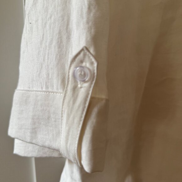 NWT ZARA Lightweight Flowy White Blouse - Picture 4 of 5